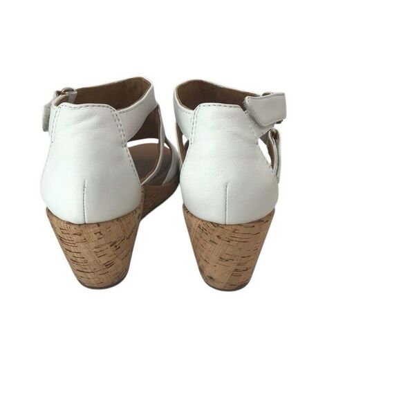 Clarks Unstructured Women's Un Plaza Strap Leather Adjustable Wedge Sandals 9M - Picture 4 of 6